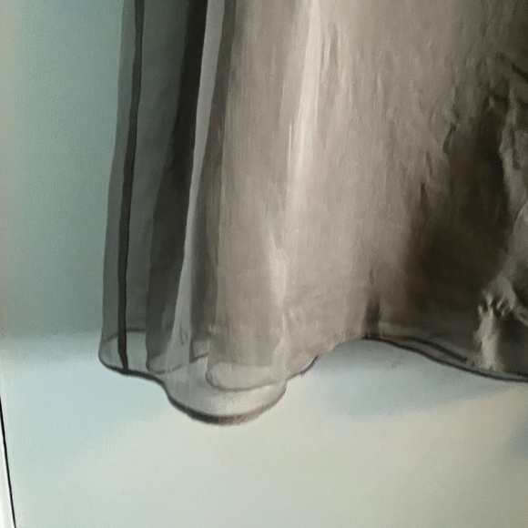 Valentino Grey Silk Cocktail Dress with Pleating detail. - Picture 16 of 16